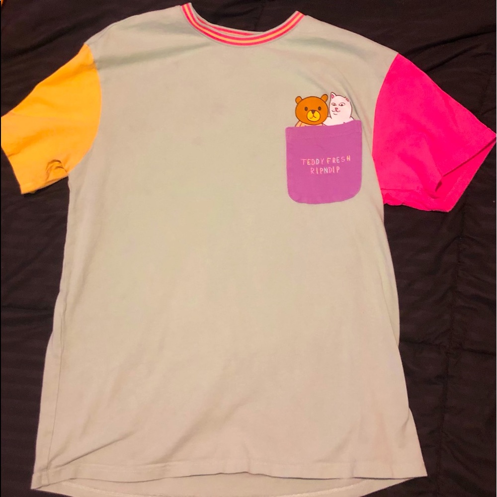 ripndip x teddy fresh multicolor tee